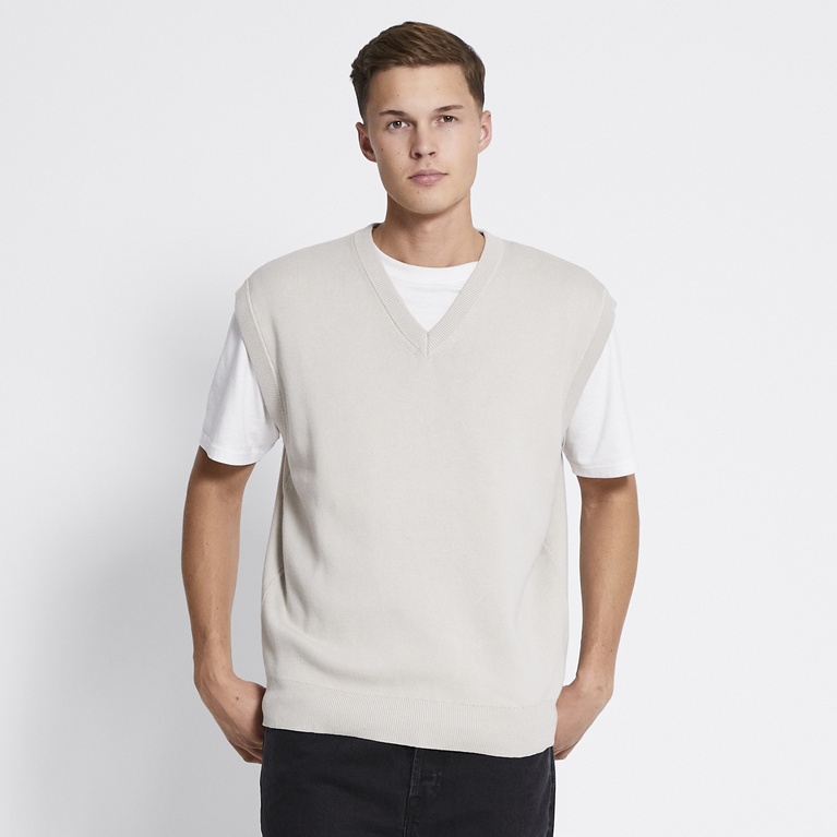 Fine-knit vest "Victor" Beige